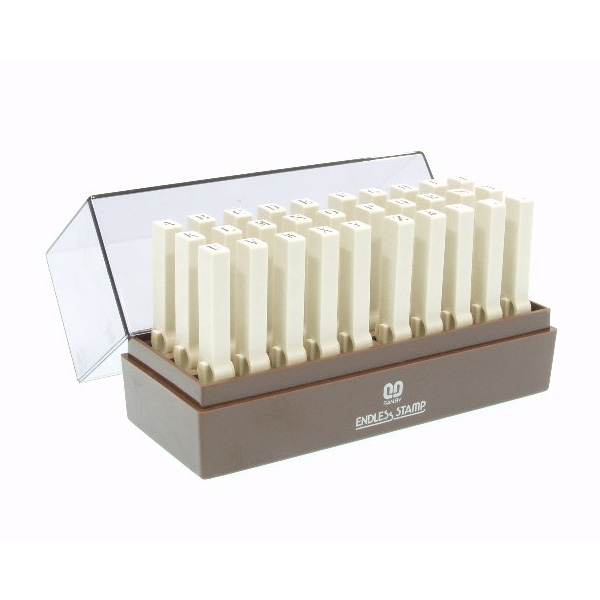 【SANBY】 一般橡皮印面 英文3號 連結章 明朝體 /組 EN-E3, , large