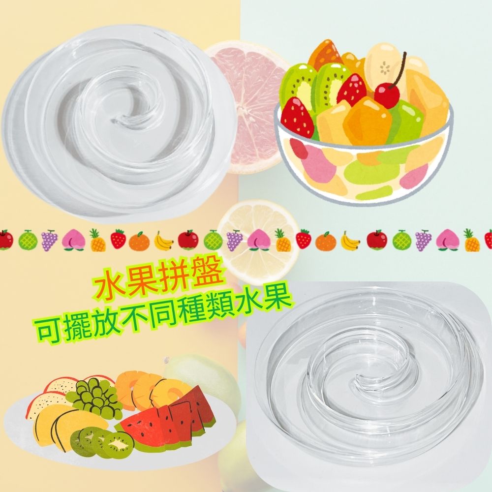 金德恩 GS MALL 台灣製造 螺旋點心盤 水果盤 餅乾盤 裝飾盤 圓盤 收納盤 桌上收納 點心盤 盤子 旋轉收納盤, , large