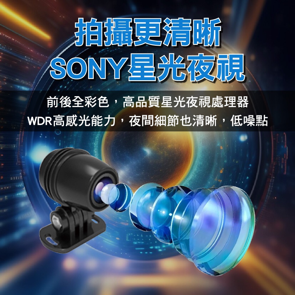 🔥2024最強性價比🔥現貨 D9R機車行車記錄器 SONY鏡頭 WiFi GPS 行車紀錄器 前後1080P 非小蜂鷹, , large