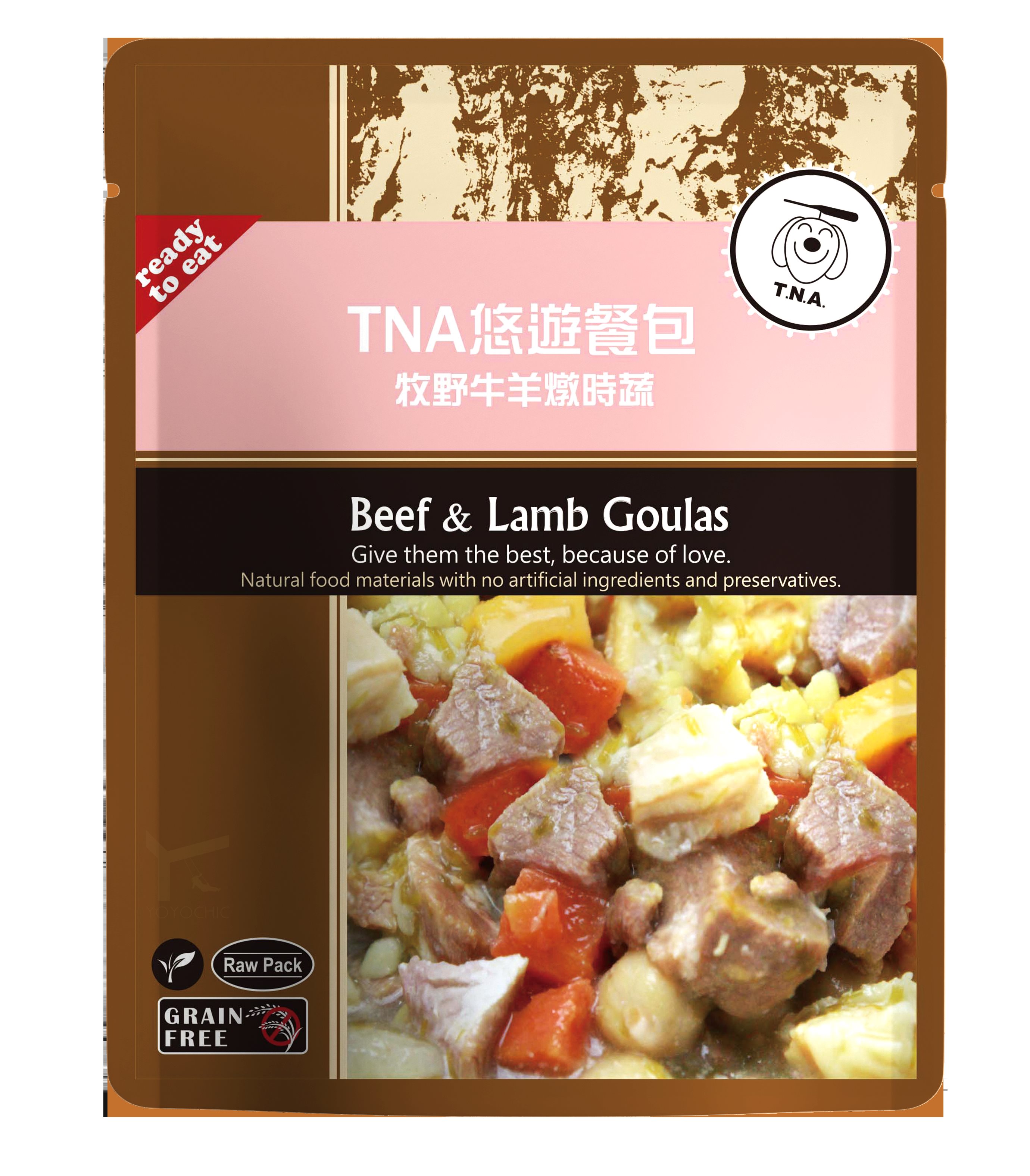 【米瑞寵物】TNA餐包-牧野牛羊燉時蔬 150G, , large