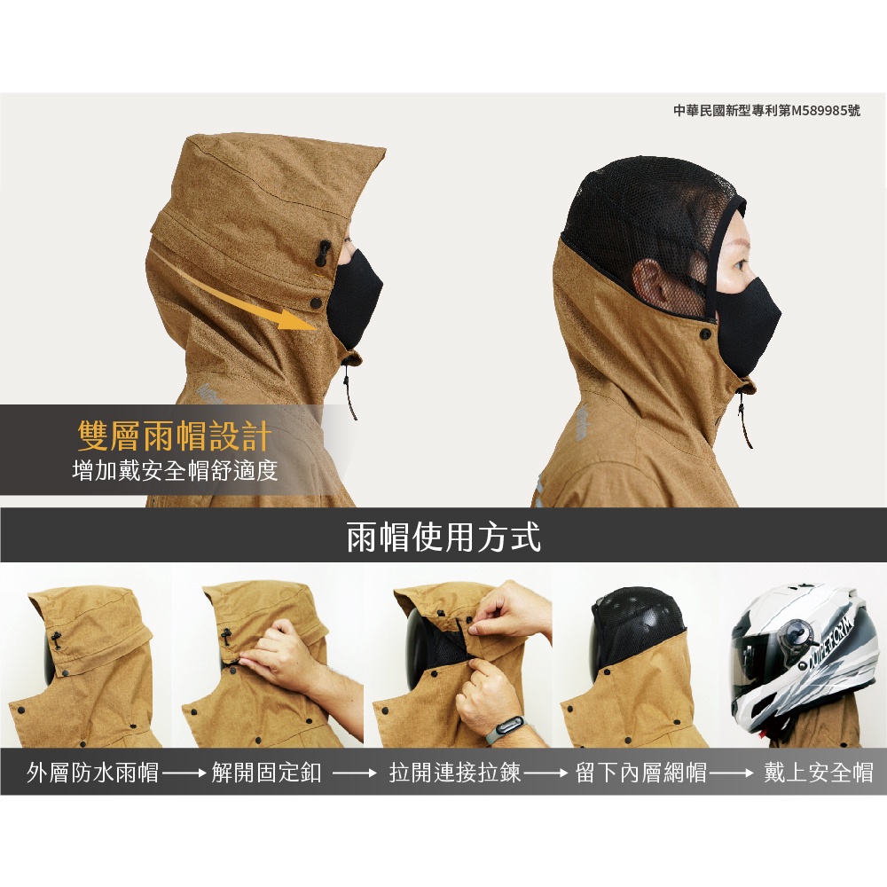 【周周生活】現貨 雨衣兩件式 機車雨衣 奧德蒙雨衣 揹客 背包雨衣 重機環島 兩截式雨衣 雨衣外套 2件式雨衣 風衣雨衣, , large