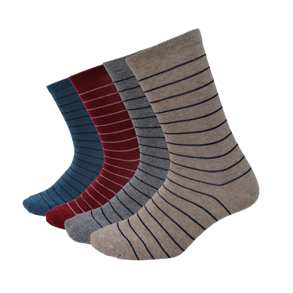 【BVD】細條紋男襪<麻灰藍>B207 襪子 長襪 休閒襪, , large
