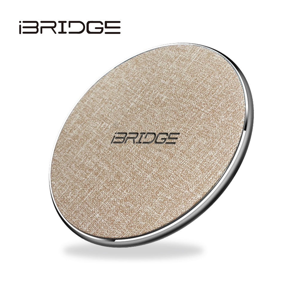 iBRIDGE 10W+蘋果7.5W快充Qi標準無線充電板-咖啡