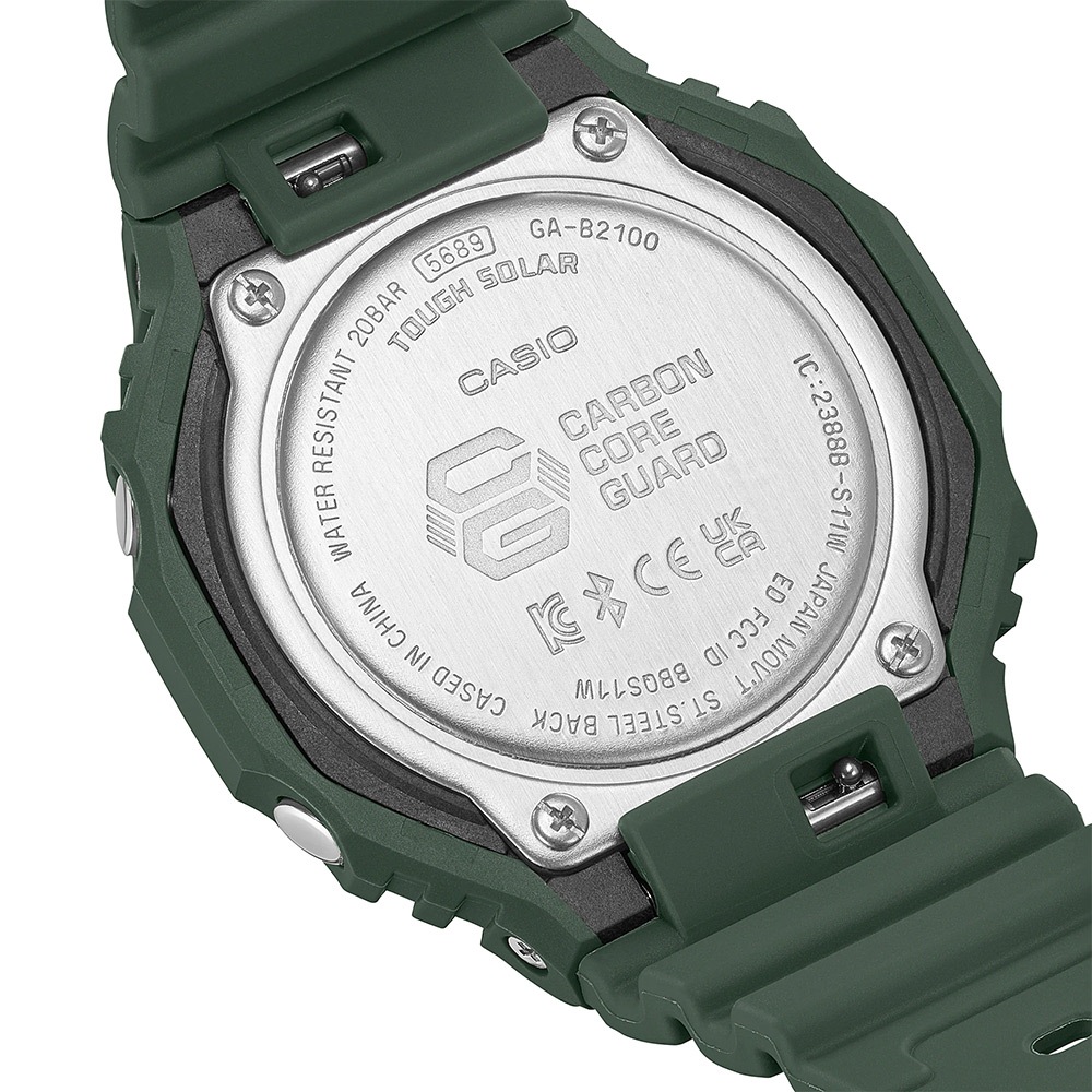 CASIO 卡西歐 G-SHOCK 藍牙 八角 太陽能 電子錶 GA-B2100-3A, , large
