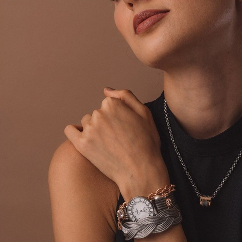 CHARRIOL 夏利豪 FOREVER 鋼索項鍊 08-102-1139-8, , large