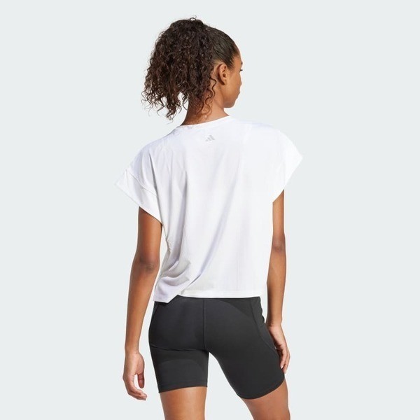 Adidas Studio T-shirt 女 T恤 運動 休閒 訓練 圓領 柔軟 白 [IS2978], , large