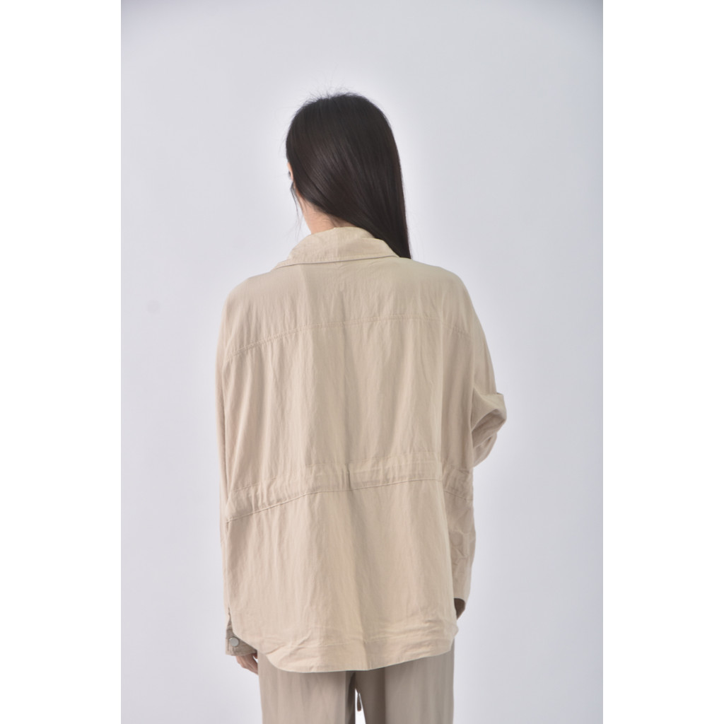 (L) chocolady杏色綁帶外套二手衣, , large