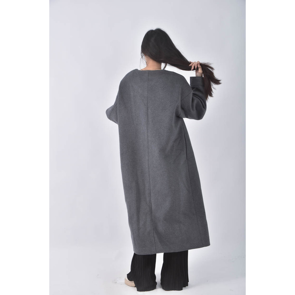 (XL) studio doe長版灰色外套二手衣, , large