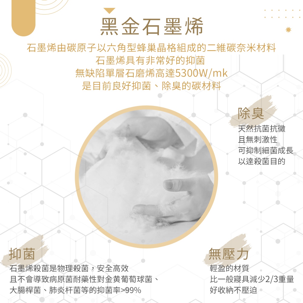 【吉梵尼 范侖鐵諾】台灣製造 石墨烯遠紅外線健康枕 石墨烯枕1入, , large