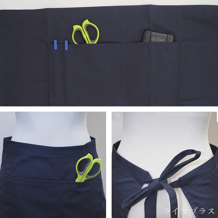 時尚帆布半身圍裙-40*70cm-黑色-4件, , large