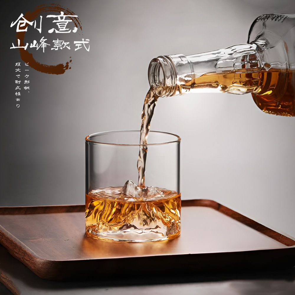 【上手家居】富士山杯 300ml 透明(茶杯/威士忌杯/玻璃杯/酒杯/玻璃杯), , large