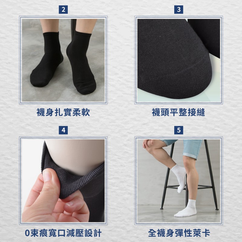 【2雙組】Supima抗菌萊卡除臭襪-男短襪 P6900, , large