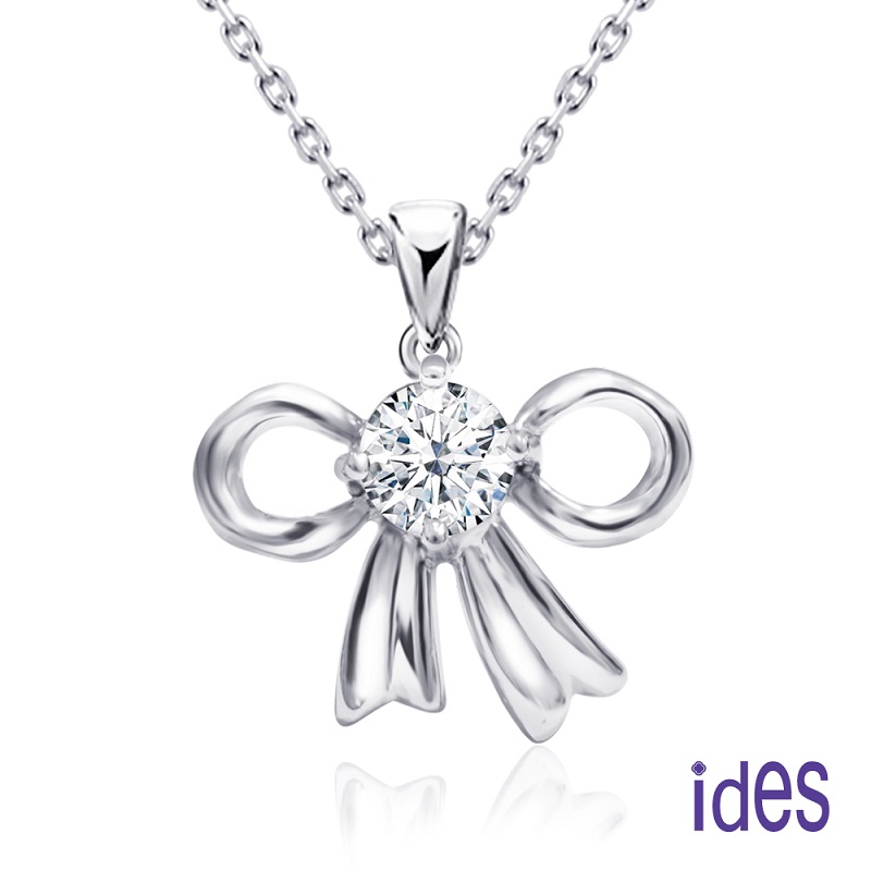 [ides愛蒂思] 設計款30分F/VVS2八心八箭頂級3EX車工鑽石項鍊鎖骨鍊/情繫（2選1）(款式選項請於訂單備註), , large