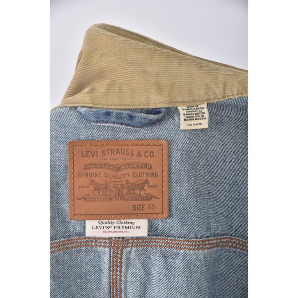 (L) levis丹寧牛仔質感藍色外套二手衣, , large