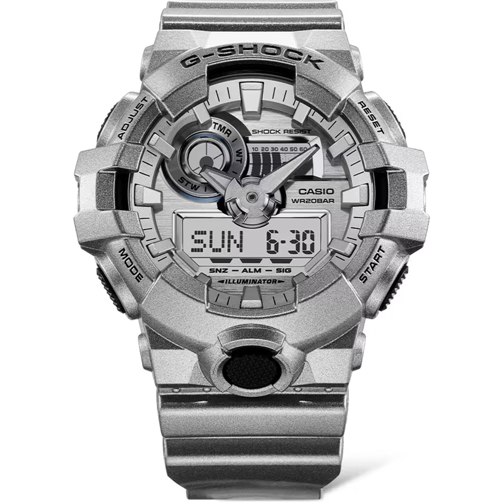 CASIO 卡西歐 G-SHOCK 科幻未來金屬色手錶 GA-700FF-8A, , large