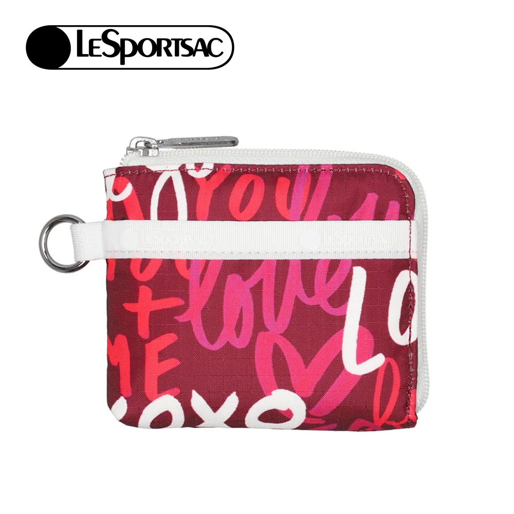 |快速出貨|Lesportsac Slim Wallet 極簡輕薄錢包/ 愛心手繪莓果色, , large