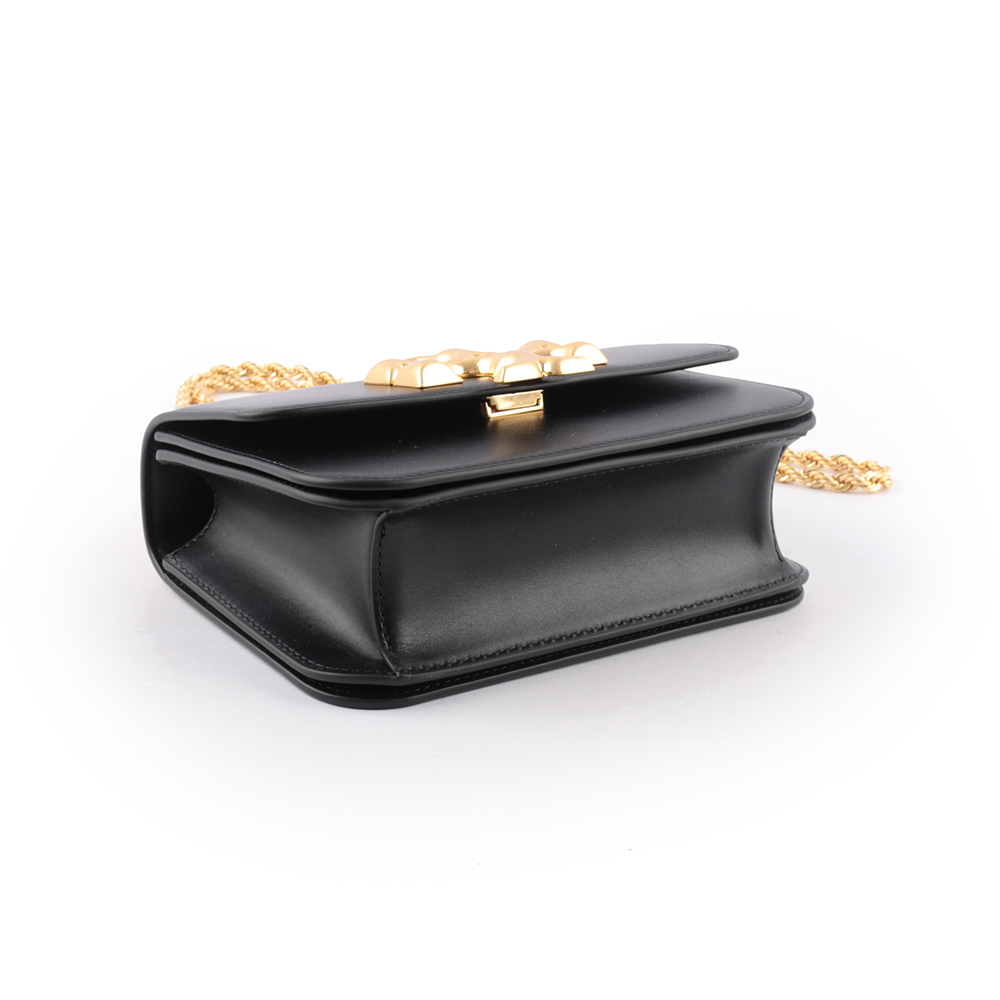 TORY BURCH Eleanor 大標誌翻蓋小款二用包/黑色, , large