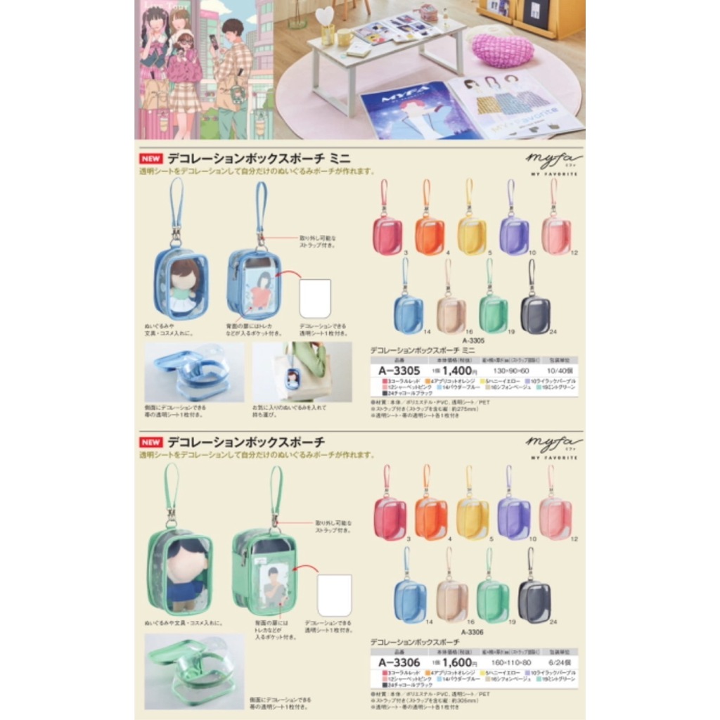 日本 LIHIT LAB myfa 多用途娃娃包 透明娃包 遛娃包 曬娃包 痛包 收納包中-藍(A-3305), , large