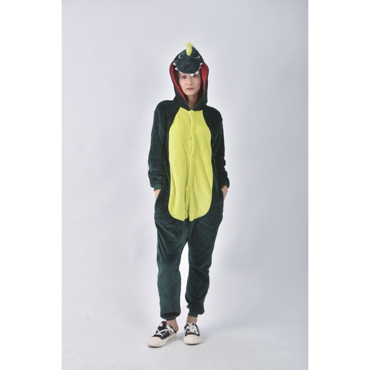 (F) 【安于晴Charlene私服】高腰恐龍睡衣綠色連身裝二手衣, , large