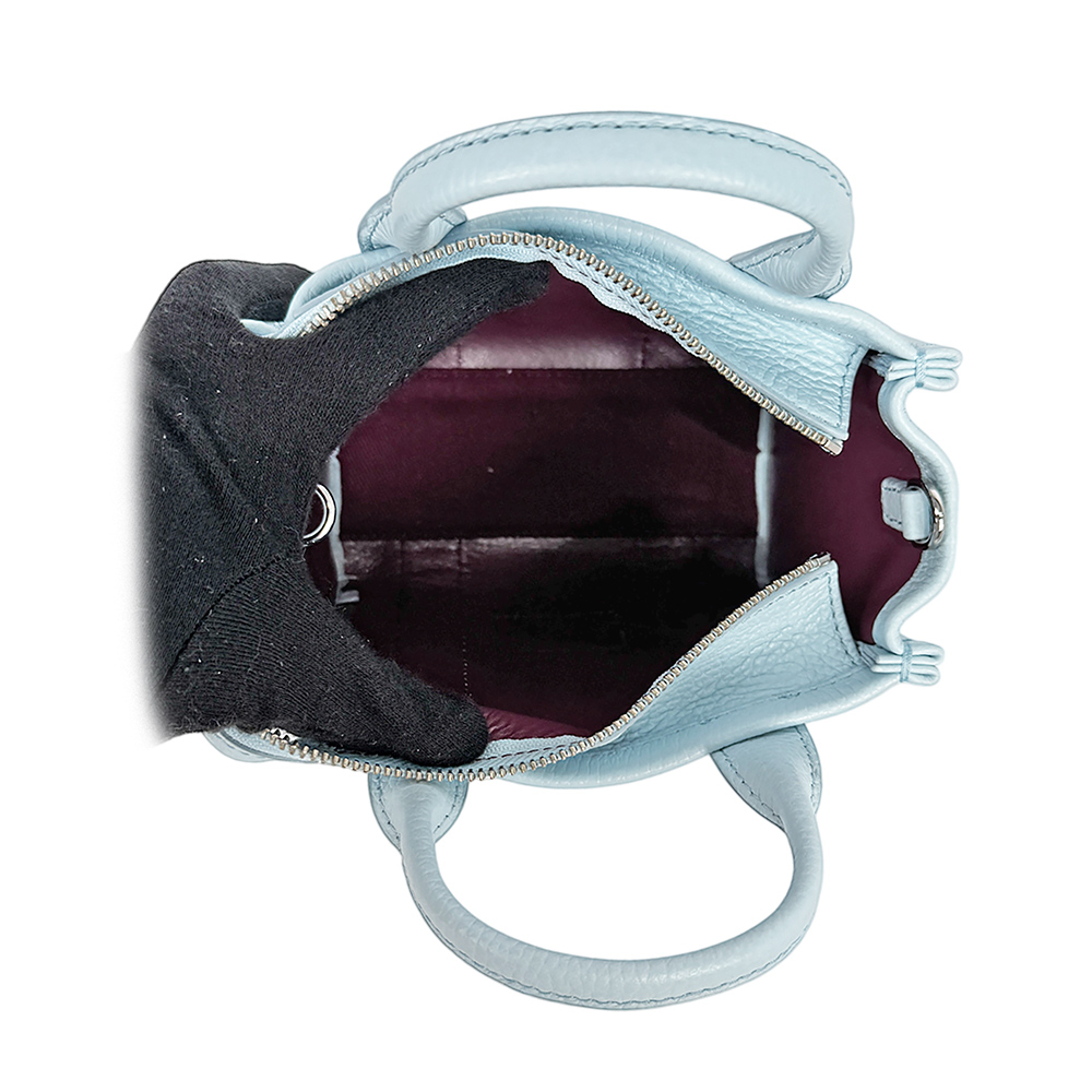 MARC JACOBS THE LEATHER TOTE 粒面皮革迷你托特包/雲藍色, , large