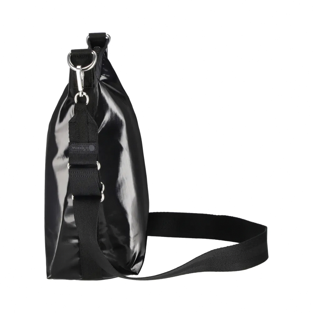 |快速出貨|Lesportsac MEDIUM ZIP SHOULDER 中型拉鍊肩背包 送禮推薦-閃耀黑, , large