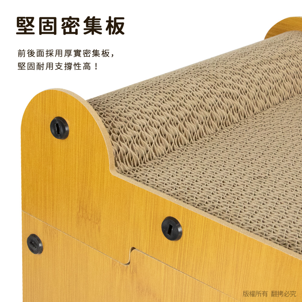 【貓本屋】輕奢華雙層雙洞口 貓抓板貓屋-OO-P-SB17-A-雙貓頭款, , large