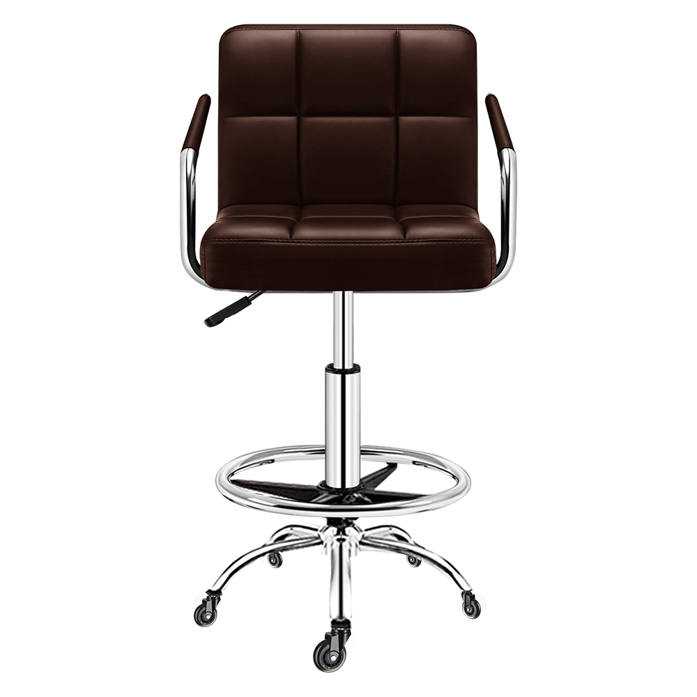 Designer Checkered Leather Chair, , large
