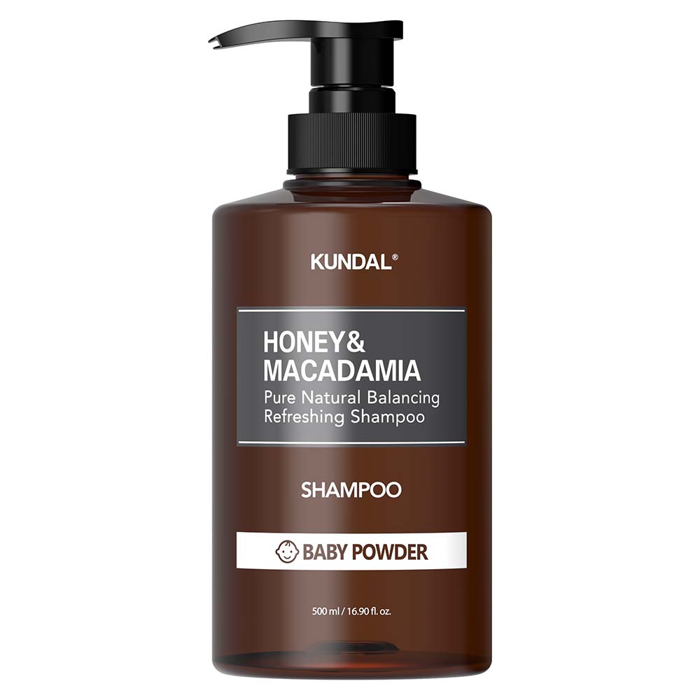 [巨林生化科技]【KUNDAL昆黛爾】HONEY&MACADAMIA Pure Natural Balancing Refreshing Shampoo 500ml(BABY POWDER), , large