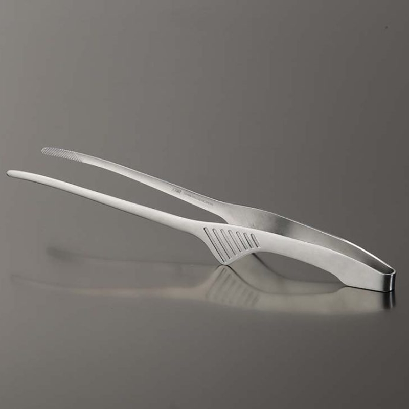 日本製 EBM 可站立烤肉夾 18-0不鏽鋼 銀色防滑燒烤夾 BBQ烤肉夾 食物夾 廚房料理夾, , large