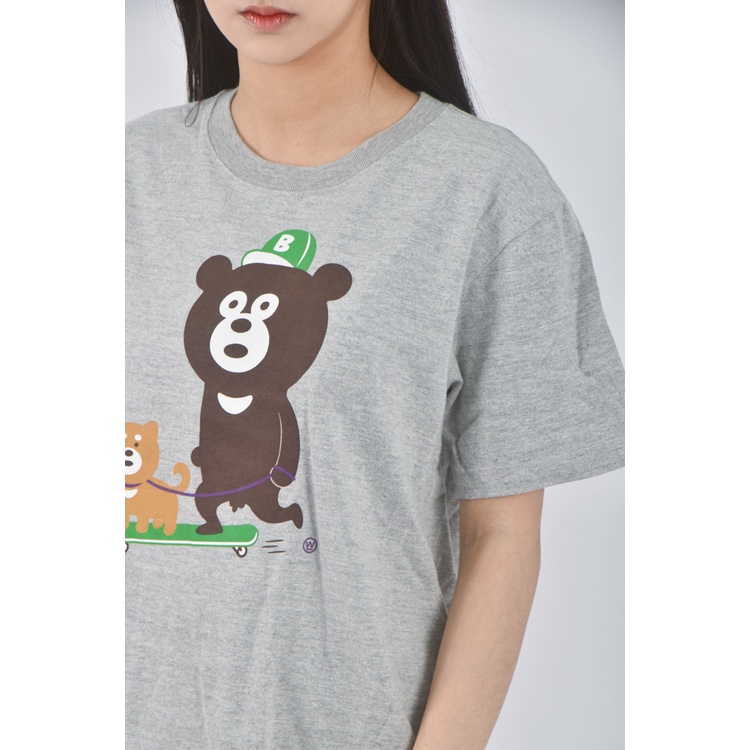 (M) beamst印花灰色短袖上衣二手衣, , large