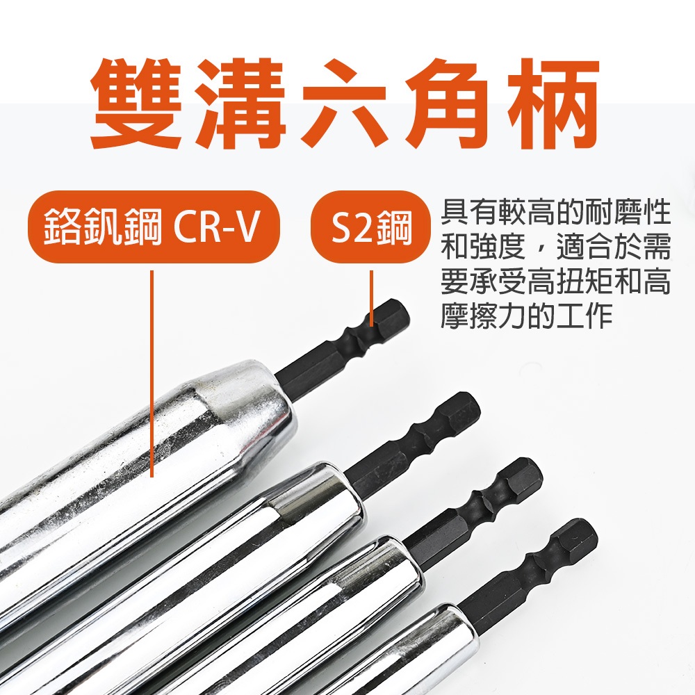 台灣製造 特長深孔180L 氣動起子頭套筒 8mm~19mm 孔深120mm 六角柄 鉻釩鋼 噴砂 內六角, , large