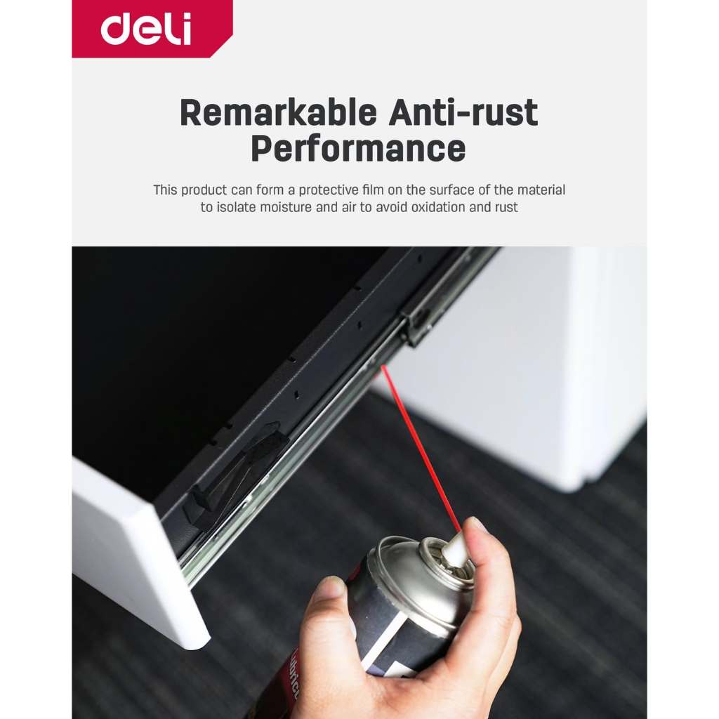 【deli tools】DL80 Professional Long-Lasting Anti-Rust Lubricant Multi-Purpose Penetrating Oil / Rust Remover / Cleaner-450ml, , large