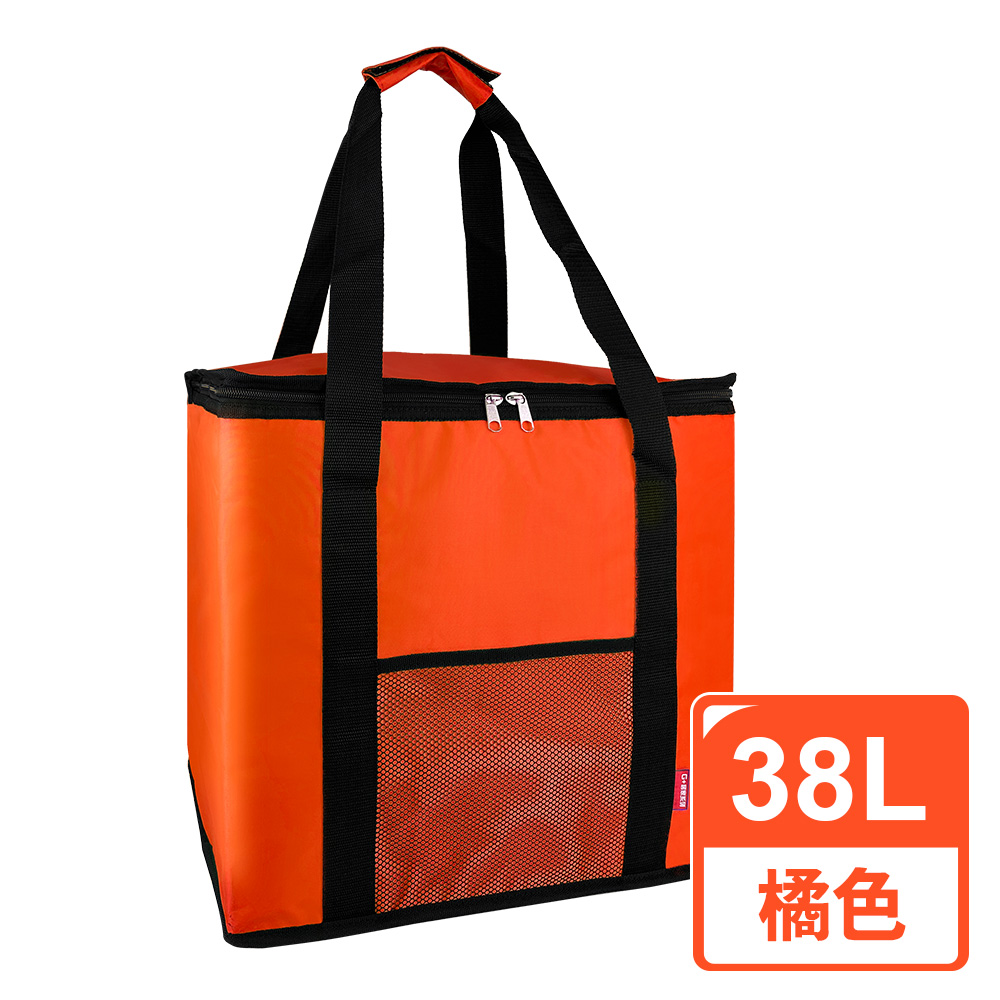 【G+居家】防潑水亮彩保溫保冰袋38L特大款(保溫保冰袋/露營保冷袋/肩背袋/手提環保袋/外送袋/保鮮袋/野餐袋/保溫餐袋/手提袋), , large