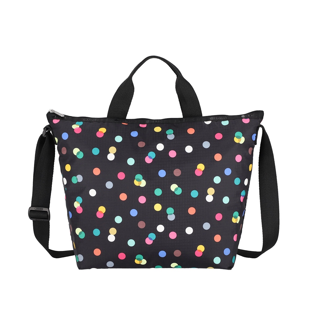 |快速出貨|Lesportsac Deluxe Easy Carry Tote 手提肩背兩用托特包/ 圓點漂浮氣球 黑色, , large