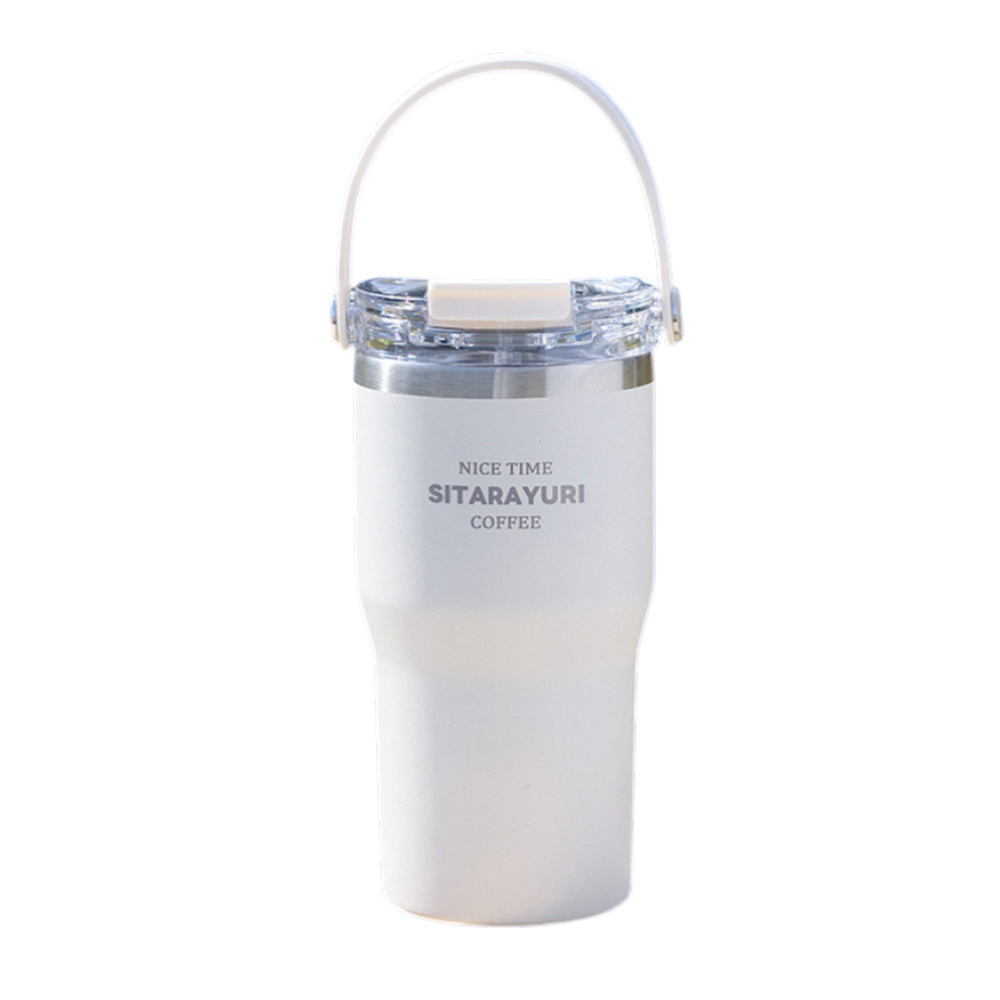 【H&R安室家】SITARAYURI 吸管直飲可手提304不鏽鋼保溫杯600ml(H23), , large