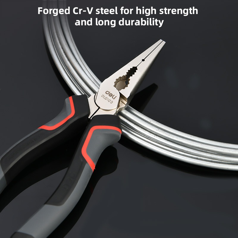 【得力工具 deli tools】專業尖嘴鉗 專業款 PRO系列-8"專業尖嘴鉗, , large