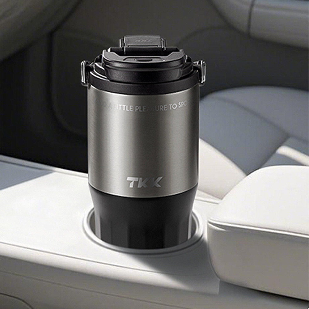 【TKK】悅界時尚拎拎杯 316不鏽鋼x陶瓷噴塗 手提式 冰霸杯 保溫杯 手搖飲環保杯 700ML(直飲+吸管)-黑曜金, , large