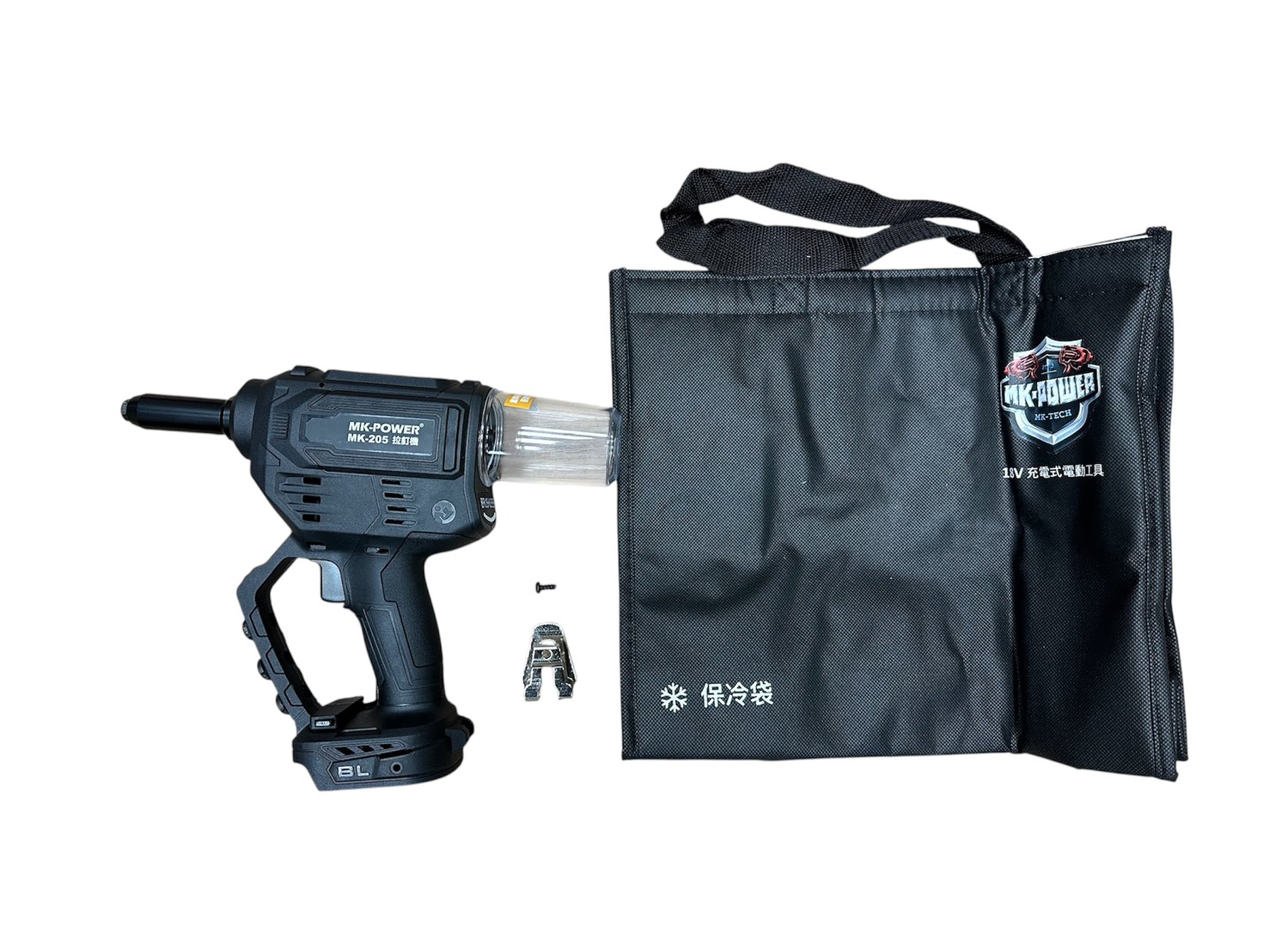 WIN五金 MK-POWER 18V鋰電無刷拉釘槍 MK-205(單主機) 電動拉釘 充電式拉釘槍 拉丁槍, , large