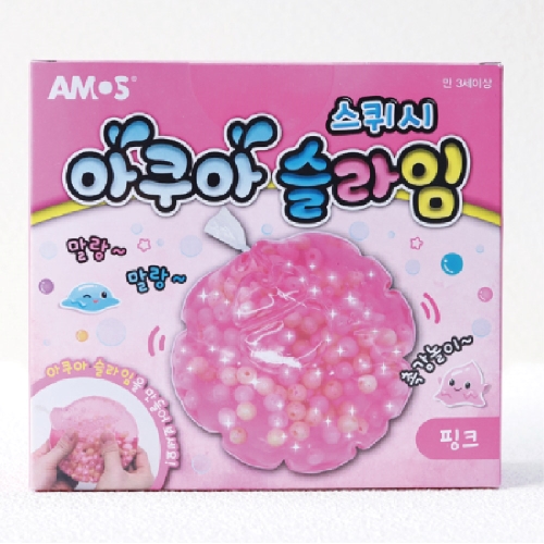 【AMOS 阿摩司】韓國原裝 史萊姆 造型 捏捏球 小粉晶 / 組 AS120P1-PK, , large
