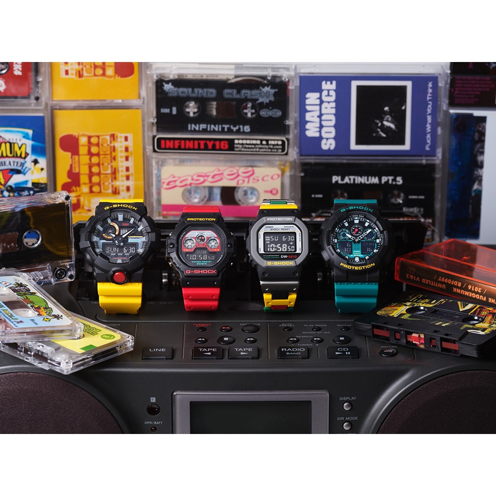 CASIO 卡西歐 G-SHOCK 復古錄音帶系列 雙顯手錶 GA-700MT-1A9, , large