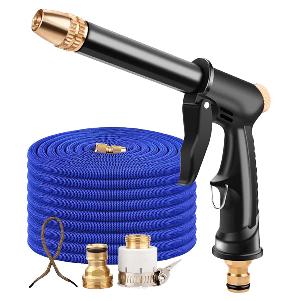 High-pressure household car wash water gun upgrade kit with 10.5-meter telescopic hose., , large