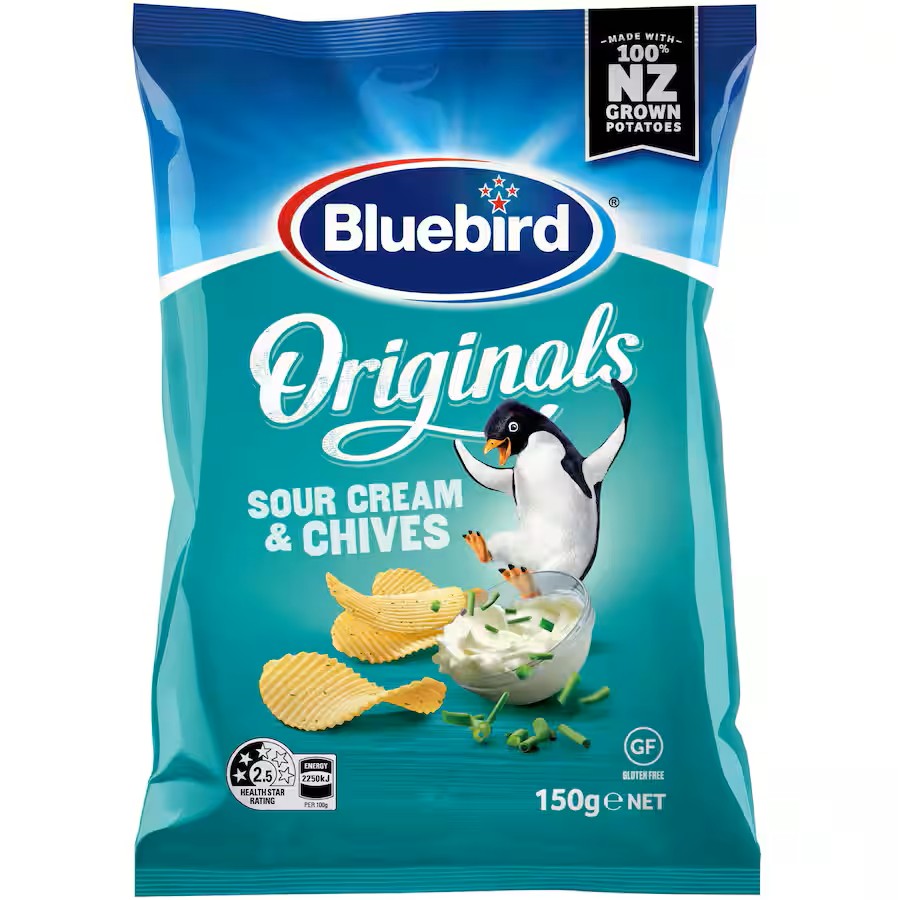 紐西蘭Bluebird波浪洋芋片-酸奶細蔥口味, , large