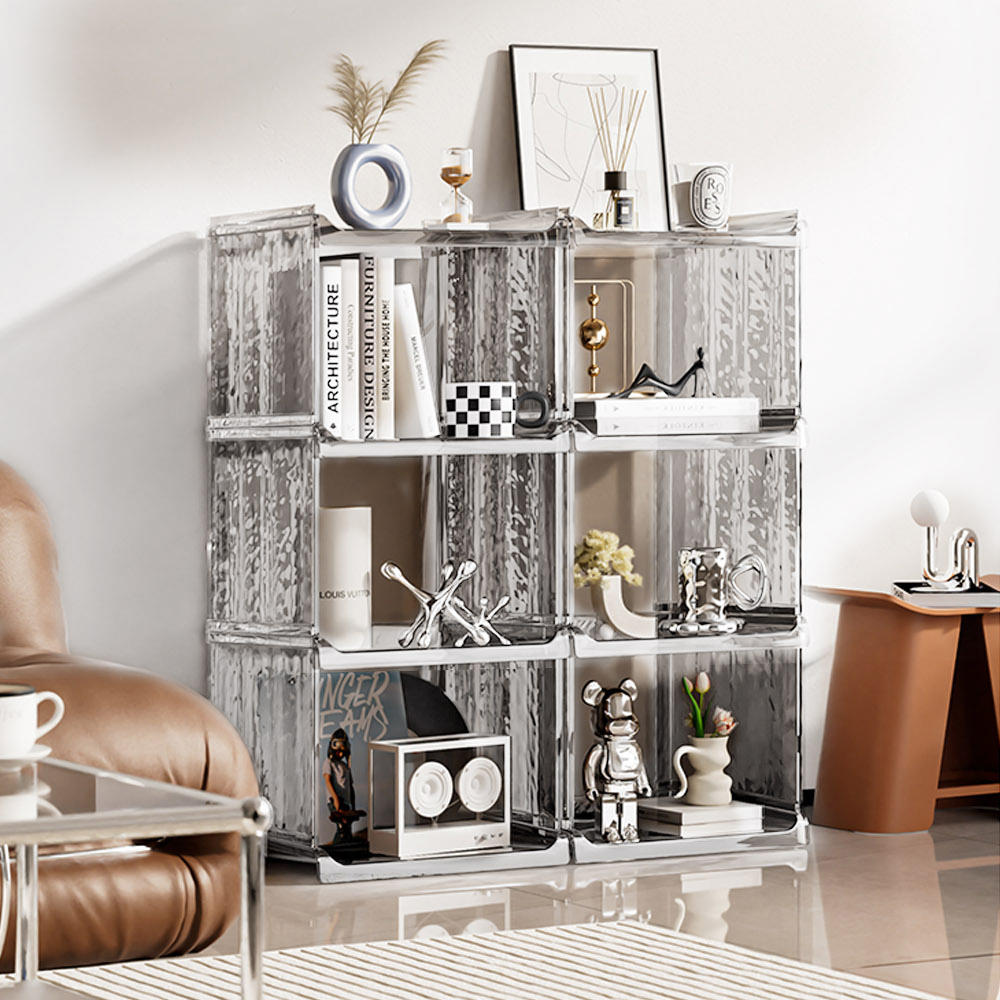 【AOTTO】冰川質感透明四層收納架(AS-001W)	, , large