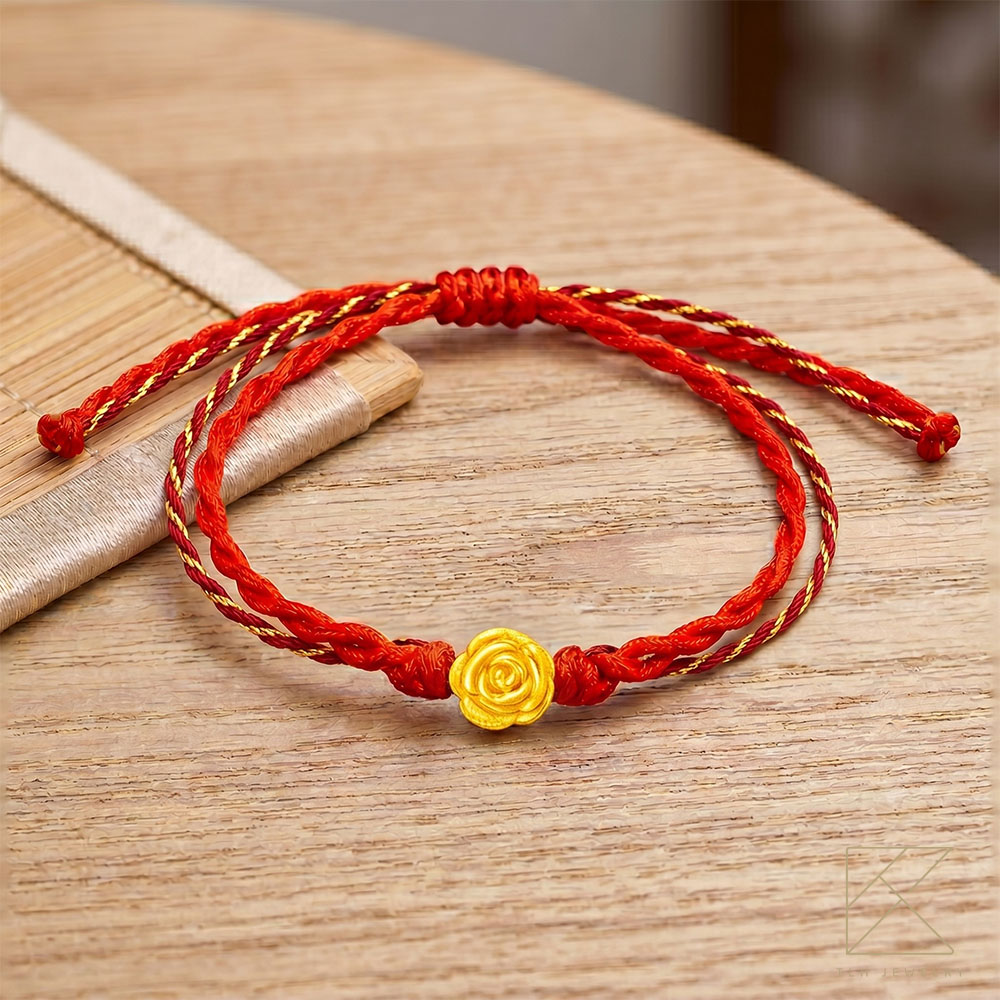 【TLH】母親節限定 黃金墜雙繩手鍊 純金999 擁抱之愛 約重0.02錢&plusmn;0.01 贈母親節禮盒包裝, , large