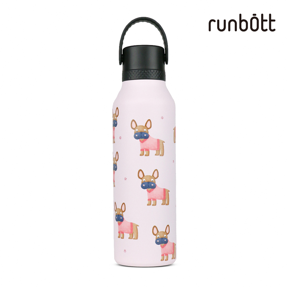 【runbott】Mii 輕量陶瓷保溫瓶600ml_鬥牛犬_贈圓筒包裝盒