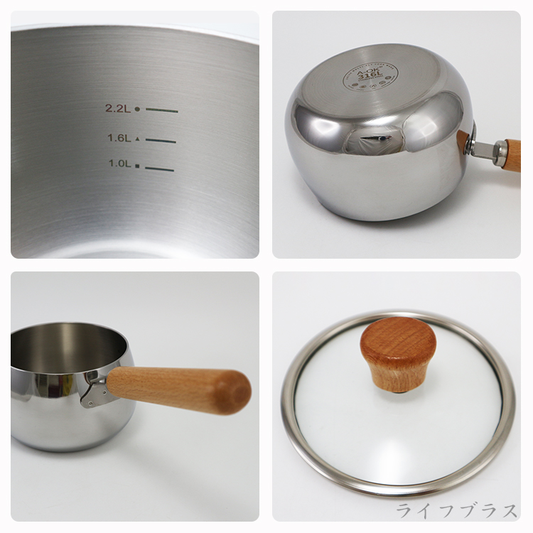 A-OK 316不鏽鋼藍寶石片手鍋-18cm-2支, , large