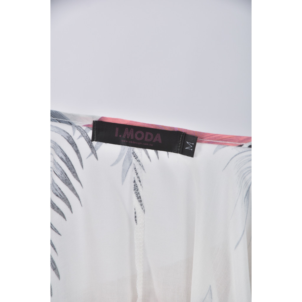 (S) ob style質感印花白色上衣二手衣, , large