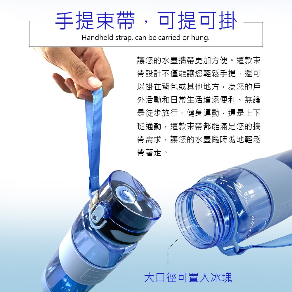 PERFECT 理想牌 極致運動水壺高溫耐熱透明質感 灰色800cc-Leidea樂德兒, , large