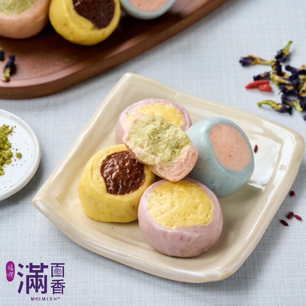 [滿面香] 粉彩雙色小饅頭, , large