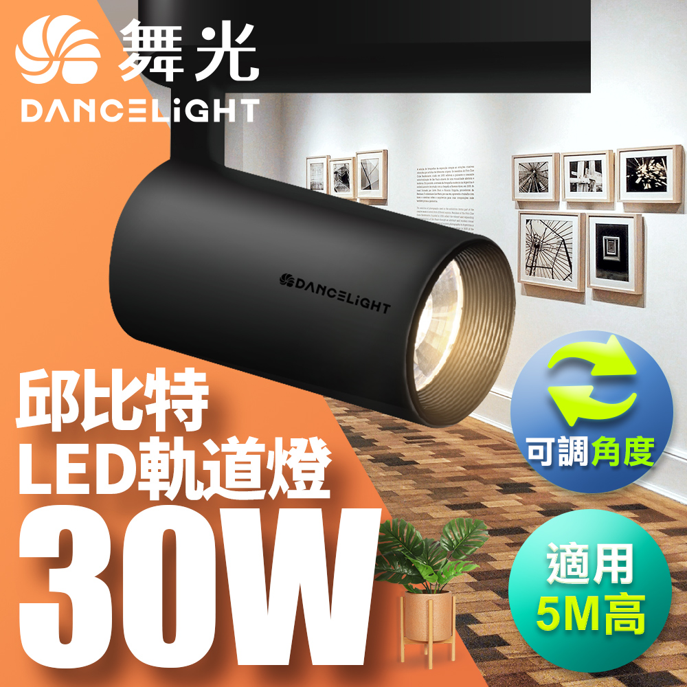 DanceLight舞光 30W邱比特軌道燈 一體式方便安裝 長管型 時尚白/貴族黑(白光/自然光/黃光), , large